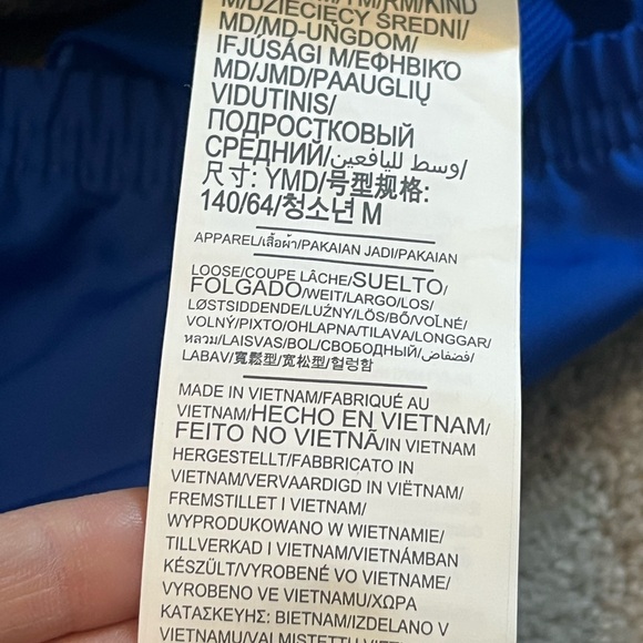 Under Armour boys Windbreaker in blue and gray, half zip with elastic waist - Picture 14 of 16